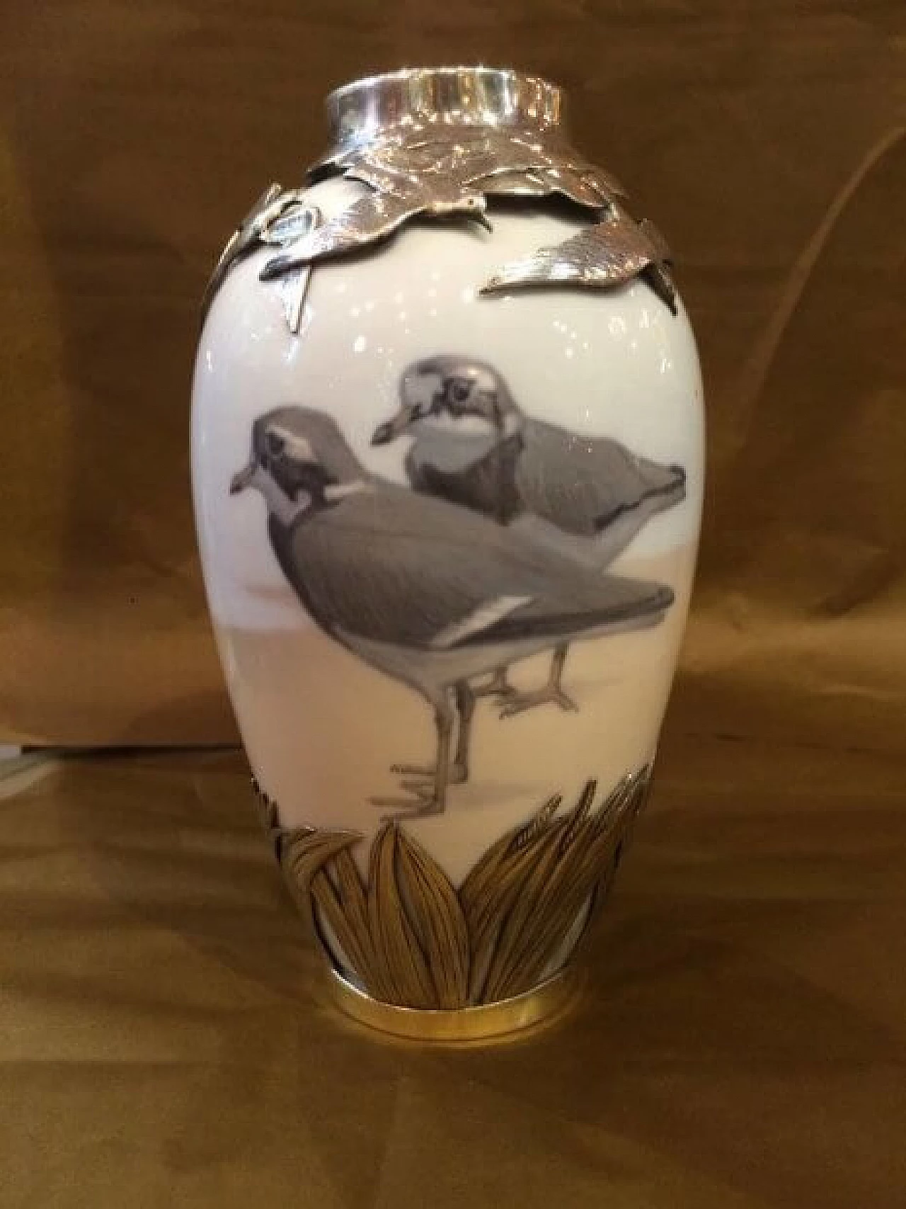 Vase in ceramic and silver by Royal Copenhagen, 10s 1267758