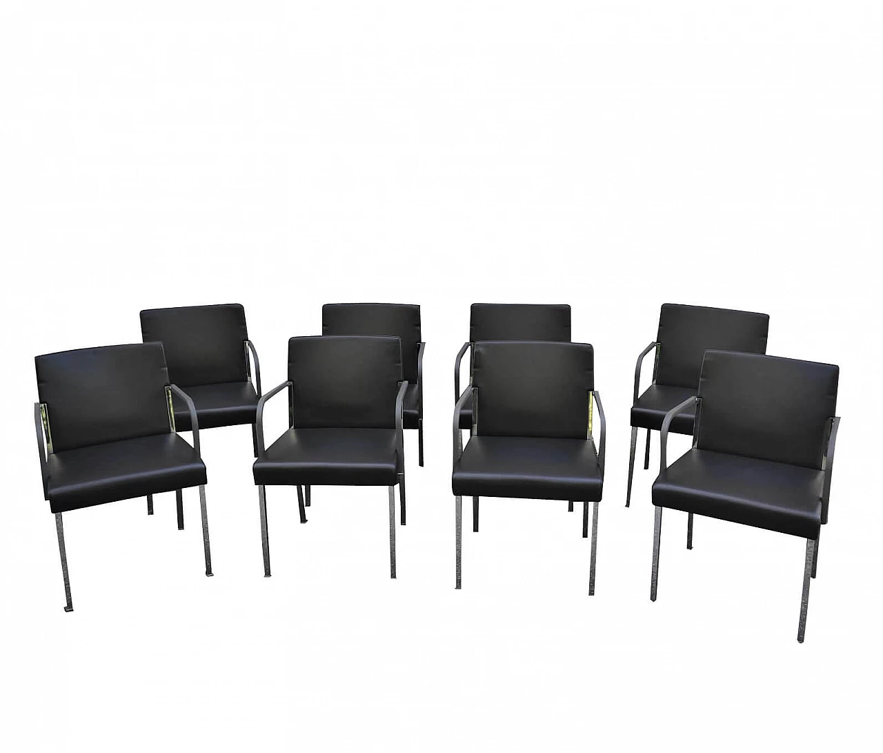 8 Chairs with armrests by Moroso, 80s 1267856