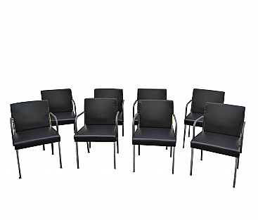8 Chairs with armrests by Moroso, 80s