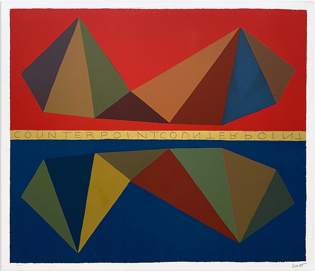 28-colour silkscreen Counterpoint by Sol Lewitt, 1986 1267861