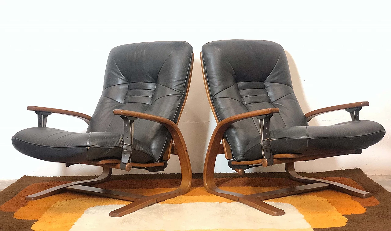 Pair of Exclusive Westnofa armchairs, 70s 1268316