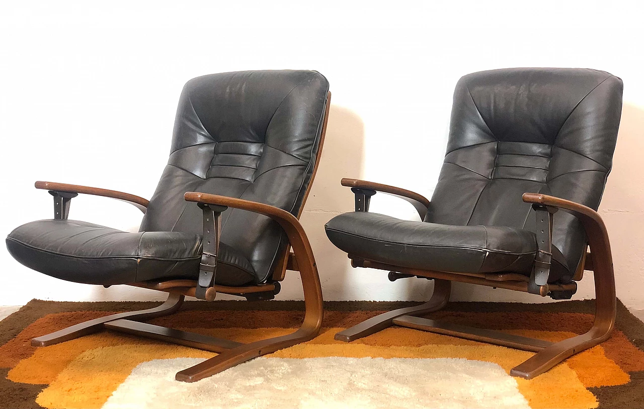 Pair of Exclusive Westnofa armchairs, 70s 1268318