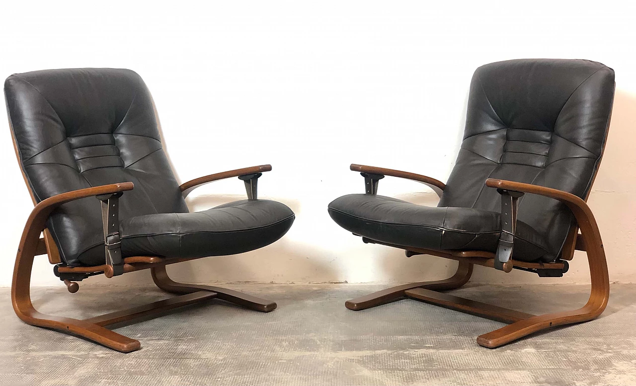 Pair of Exclusive Westnofa armchairs, 70s 1268326