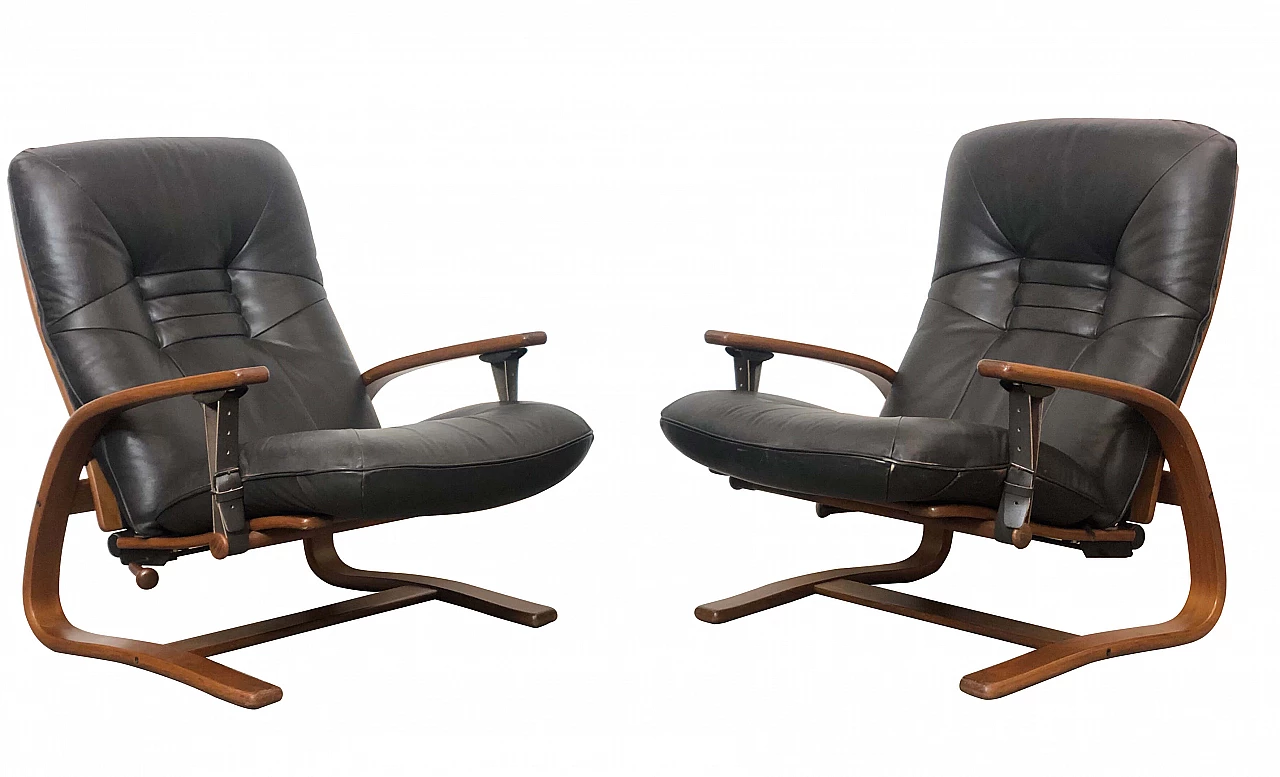 Pair of Exclusive Westnofa armchairs, 70s 1268327