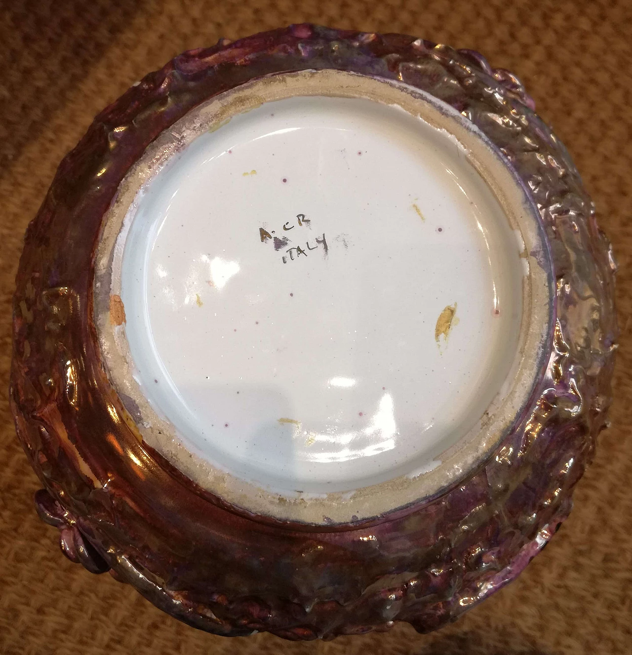 Iridescent vase in ceramic, 20s 1268381