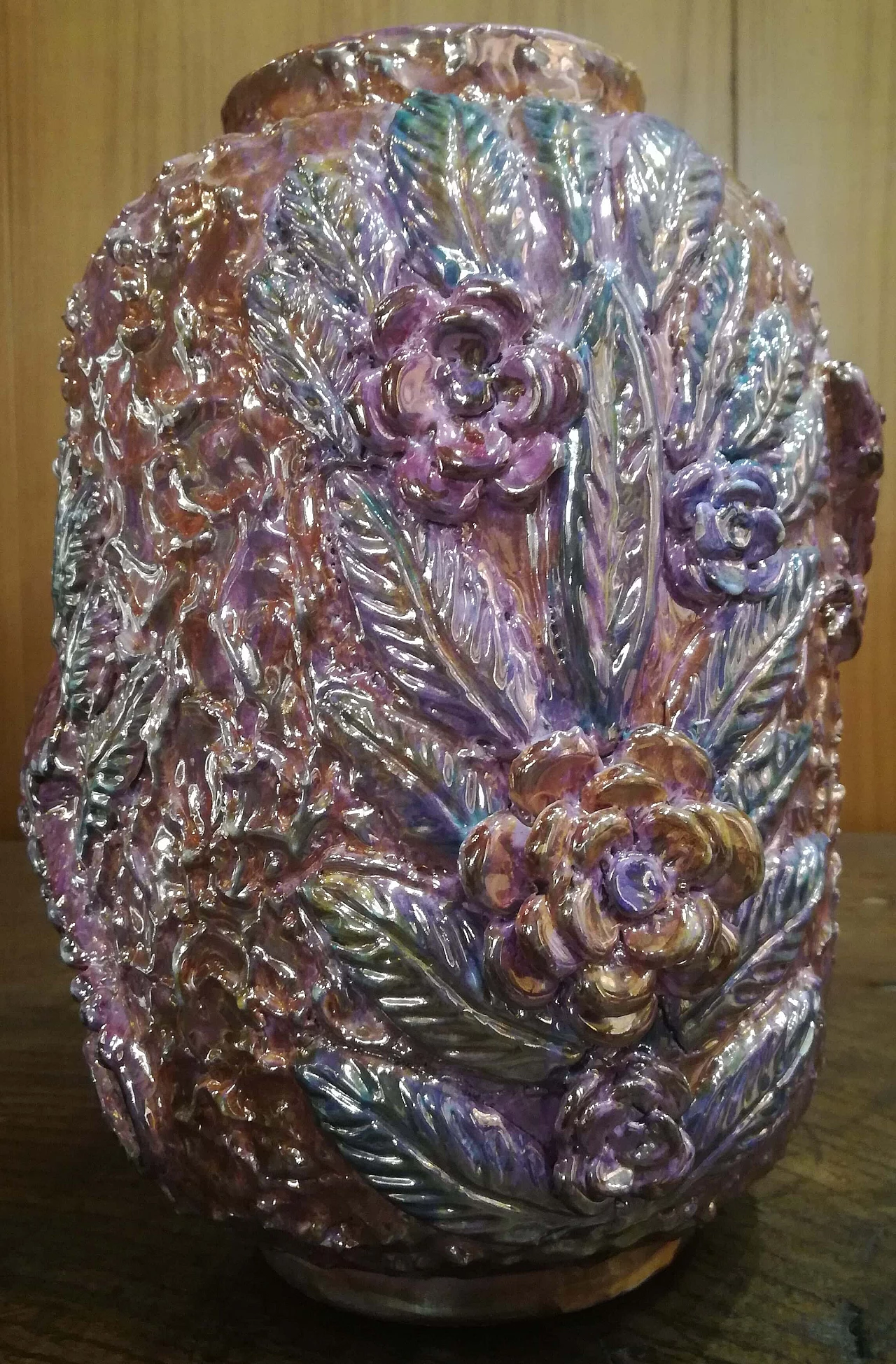 Iridescent vase in ceramic, 20s 1268382