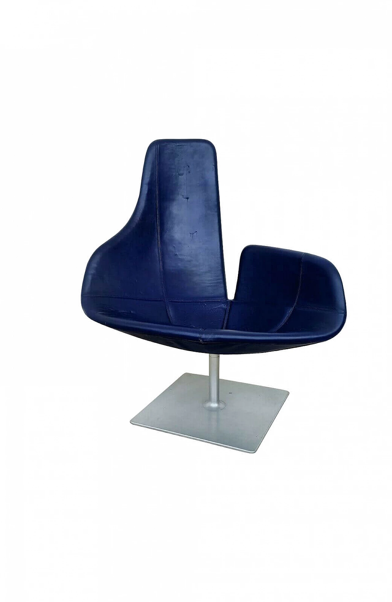 Poltrona girevole Fjord in acciaio e pelle di Patricia Urquiola per Moroso, 2000 1268540