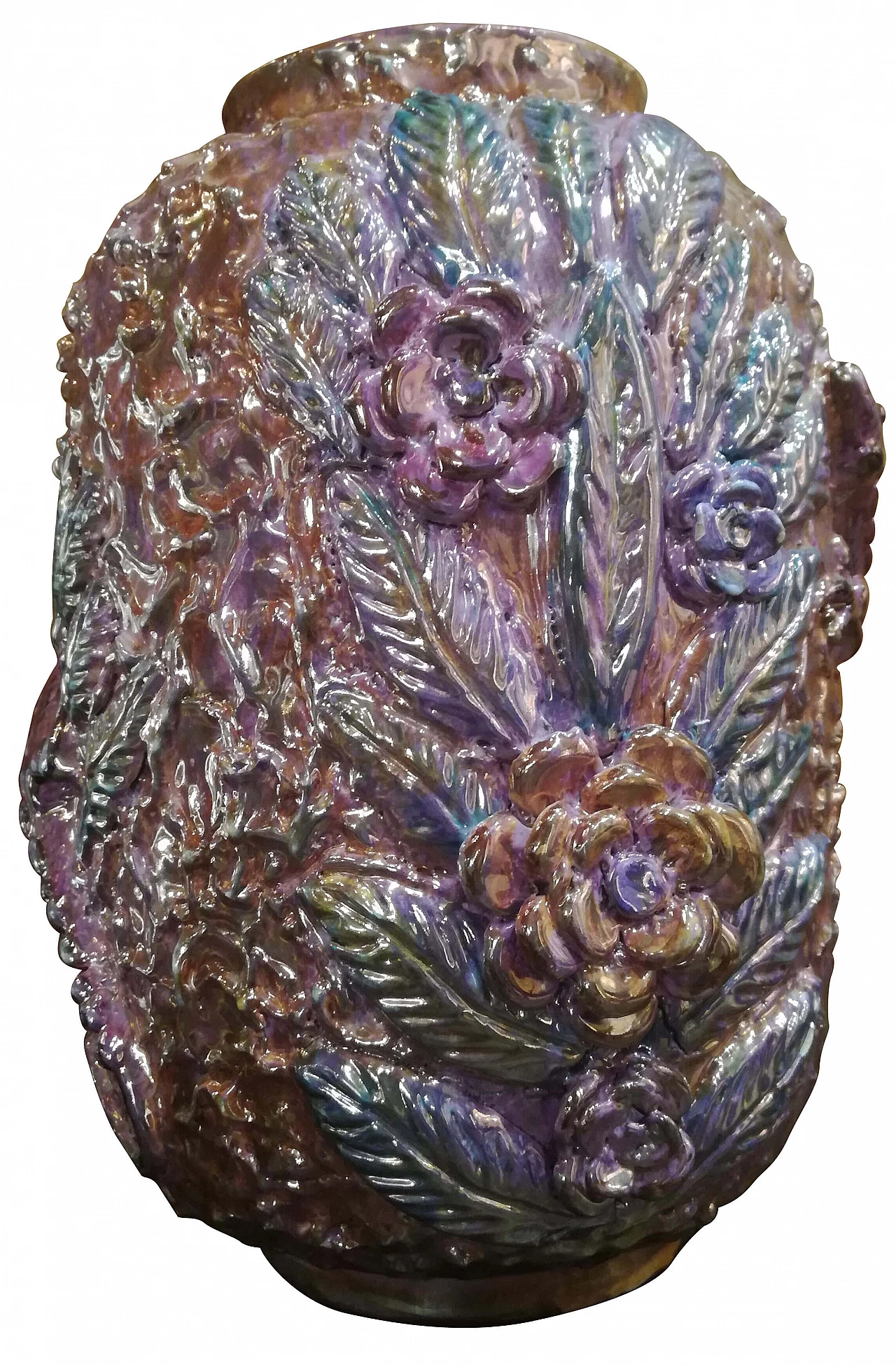 Iridescent vase in ceramic, 20s 1268716
