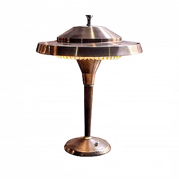 Ministerial table lamp in metal, 40s