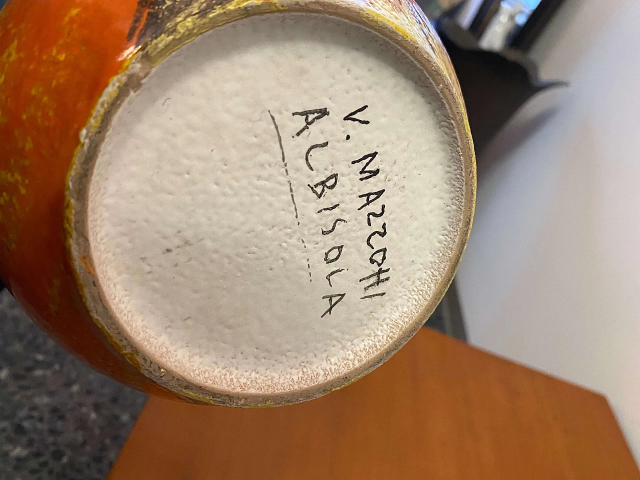 Vase in painted ceramic by Vittoria Mazzotti, 1950s 1268749