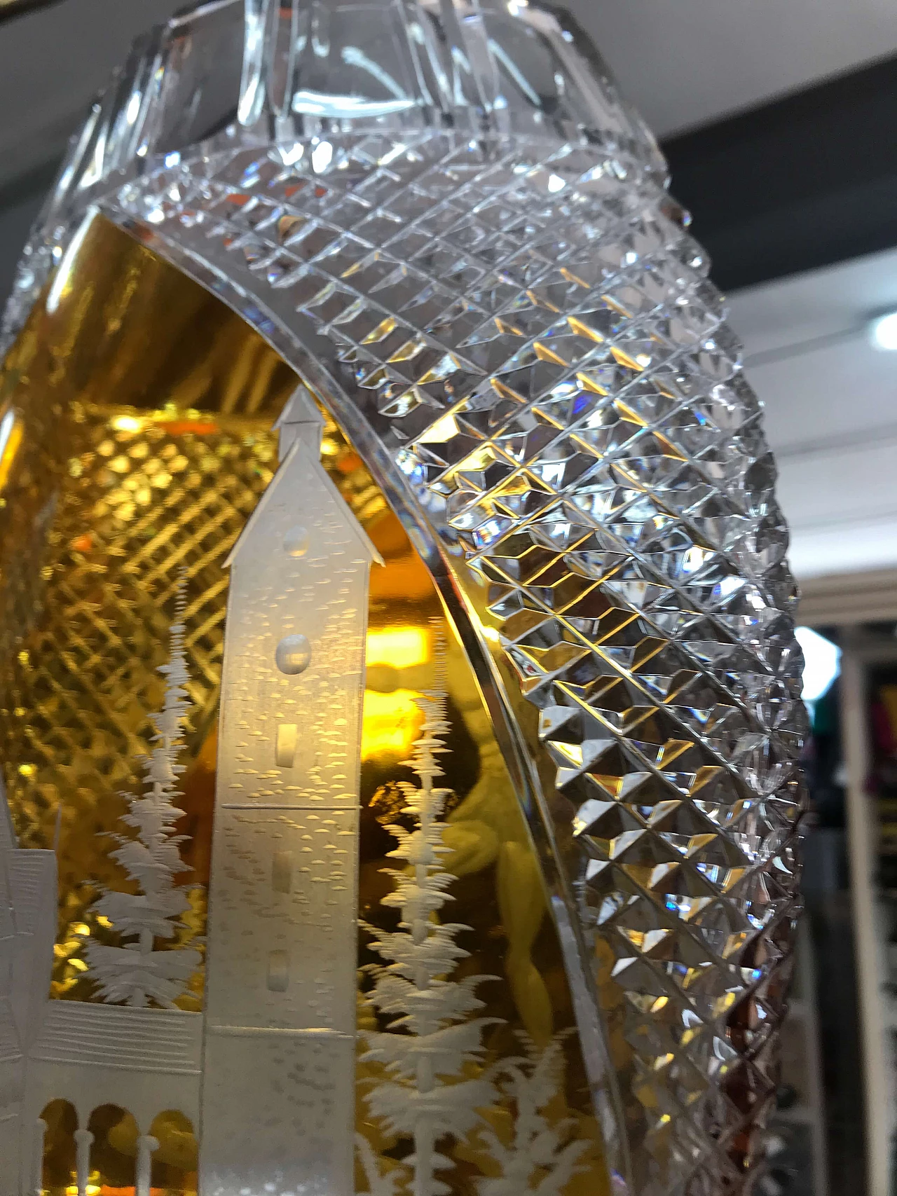 Vase in crystal with decoration, 40s 1269480