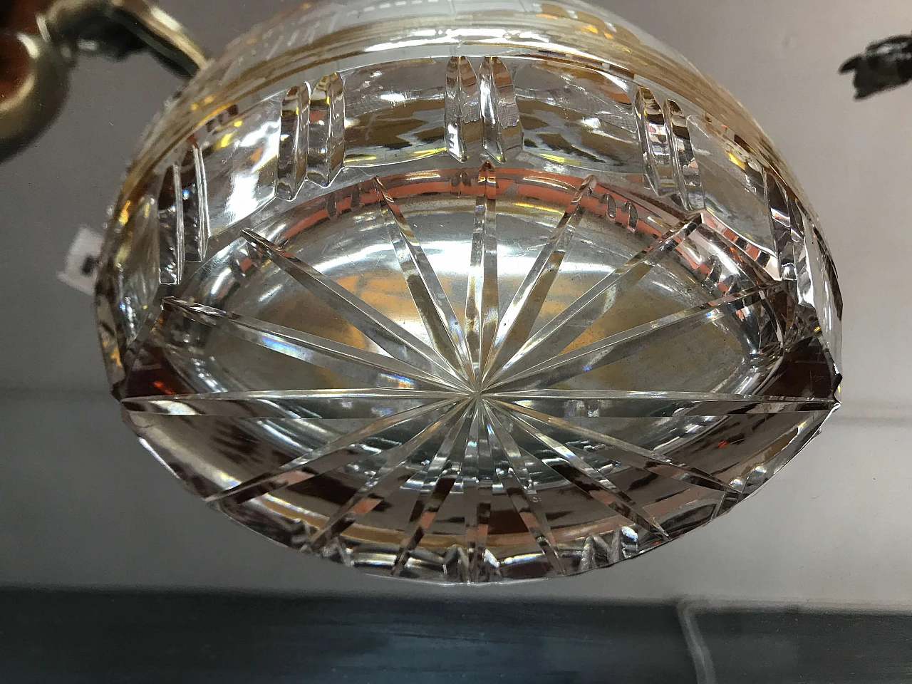 Vase in crystal with decoration, 40s 1269481