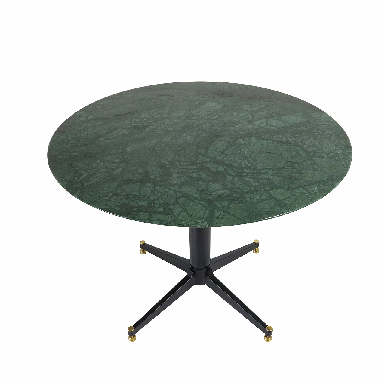 Tavolo con piano in marmo verde, anni '50 1270223