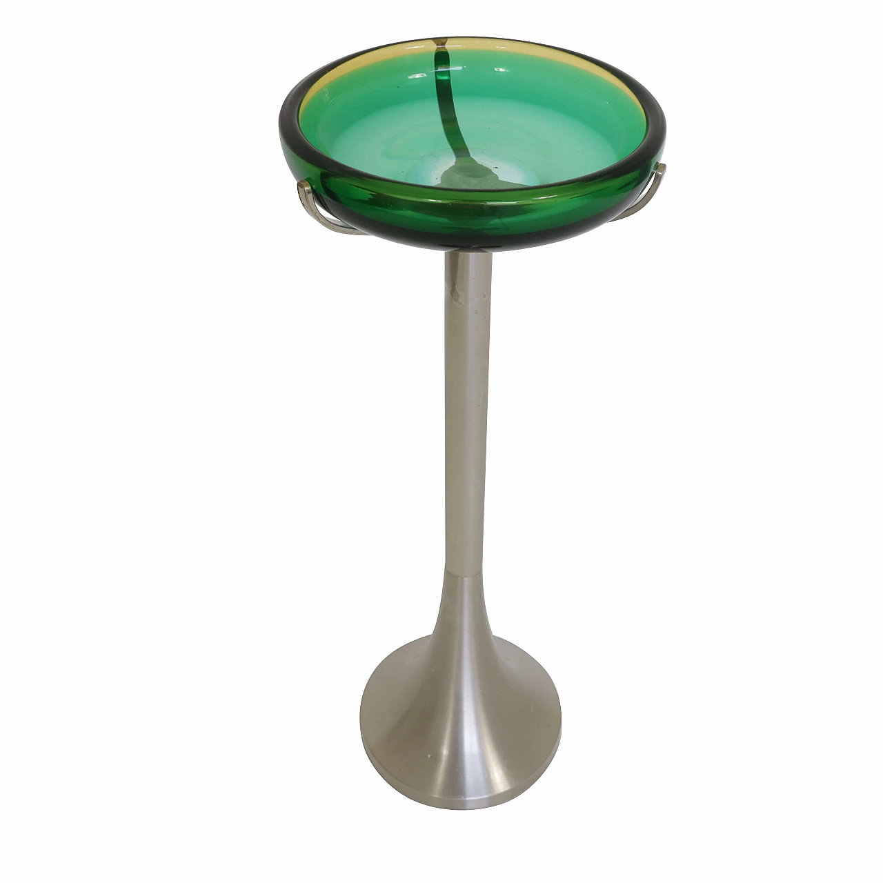 Ashtray with metal frame and glass plate, 1960s 1270777