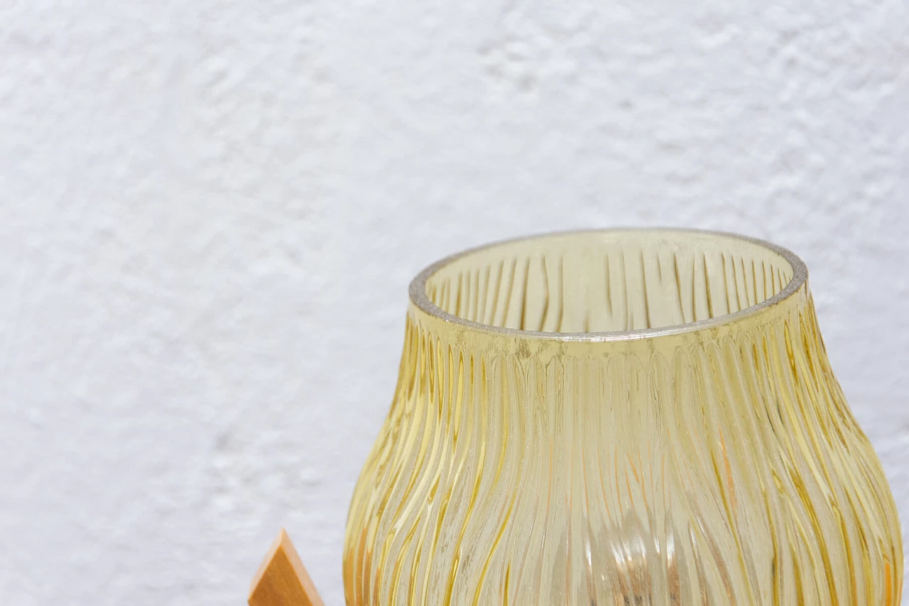 Table lamp in wood and glass by Drevo Humpolec, 60s 1270792