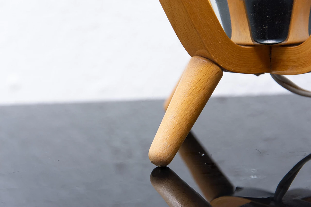 Table lamp in wood and glass by Drevo Humpolec, 60s 1270797