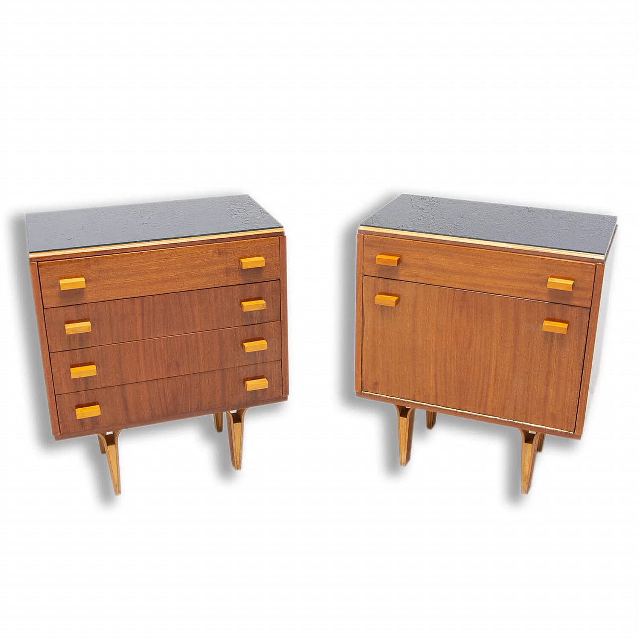 Pair of mahogany nightstands by Frantisek Mezulanik, 1970s 1271350