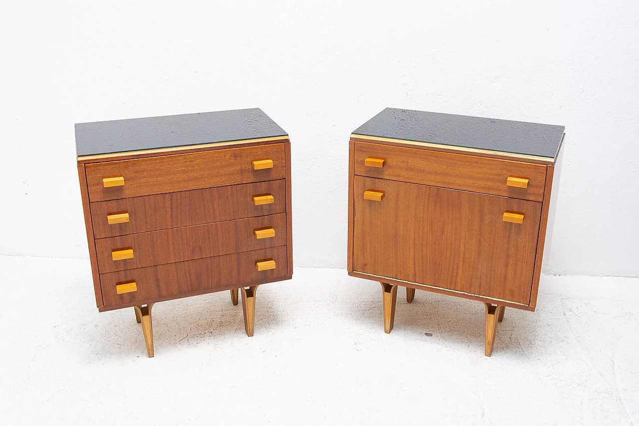 Pair of mahogany nightstands by Frantisek Mezulanik, 1970s 1271351