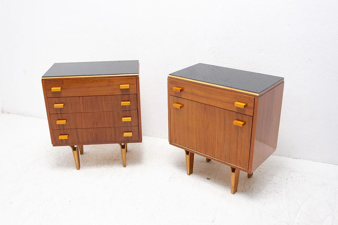 Pair of mahogany nightstands by Frantisek Mezulanik, 1970s 1271352