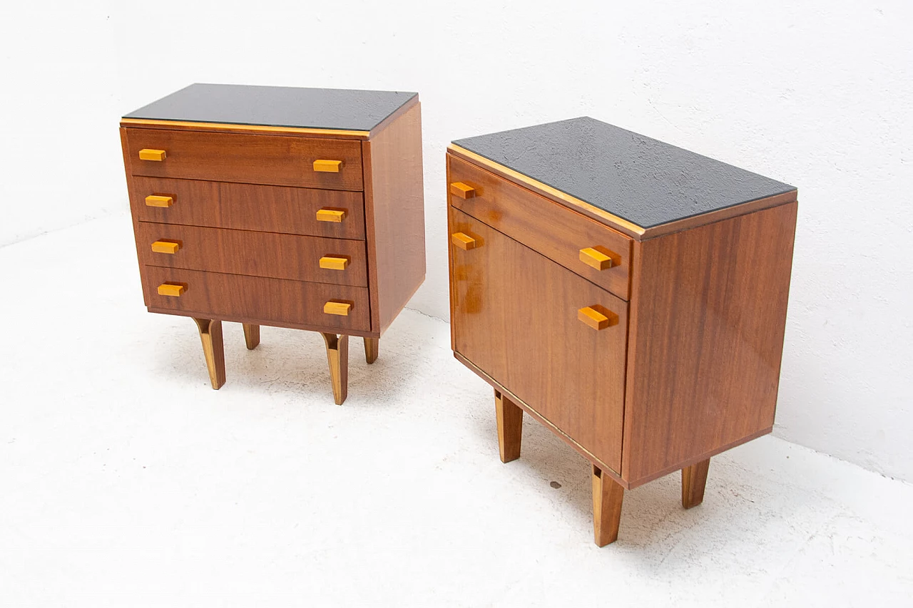 Pair of mahogany nightstands by Frantisek Mezulanik, 1970s 1271354
