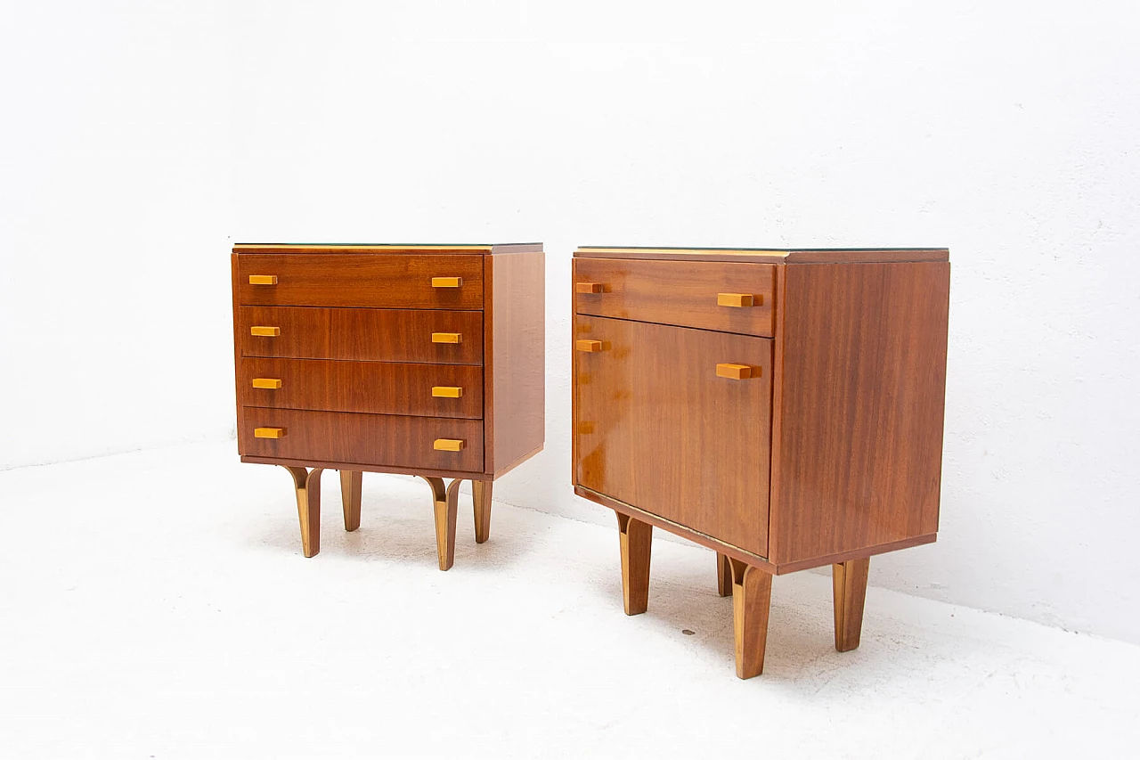 Pair of mahogany nightstands by Frantisek Mezulanik, 1970s 1271355