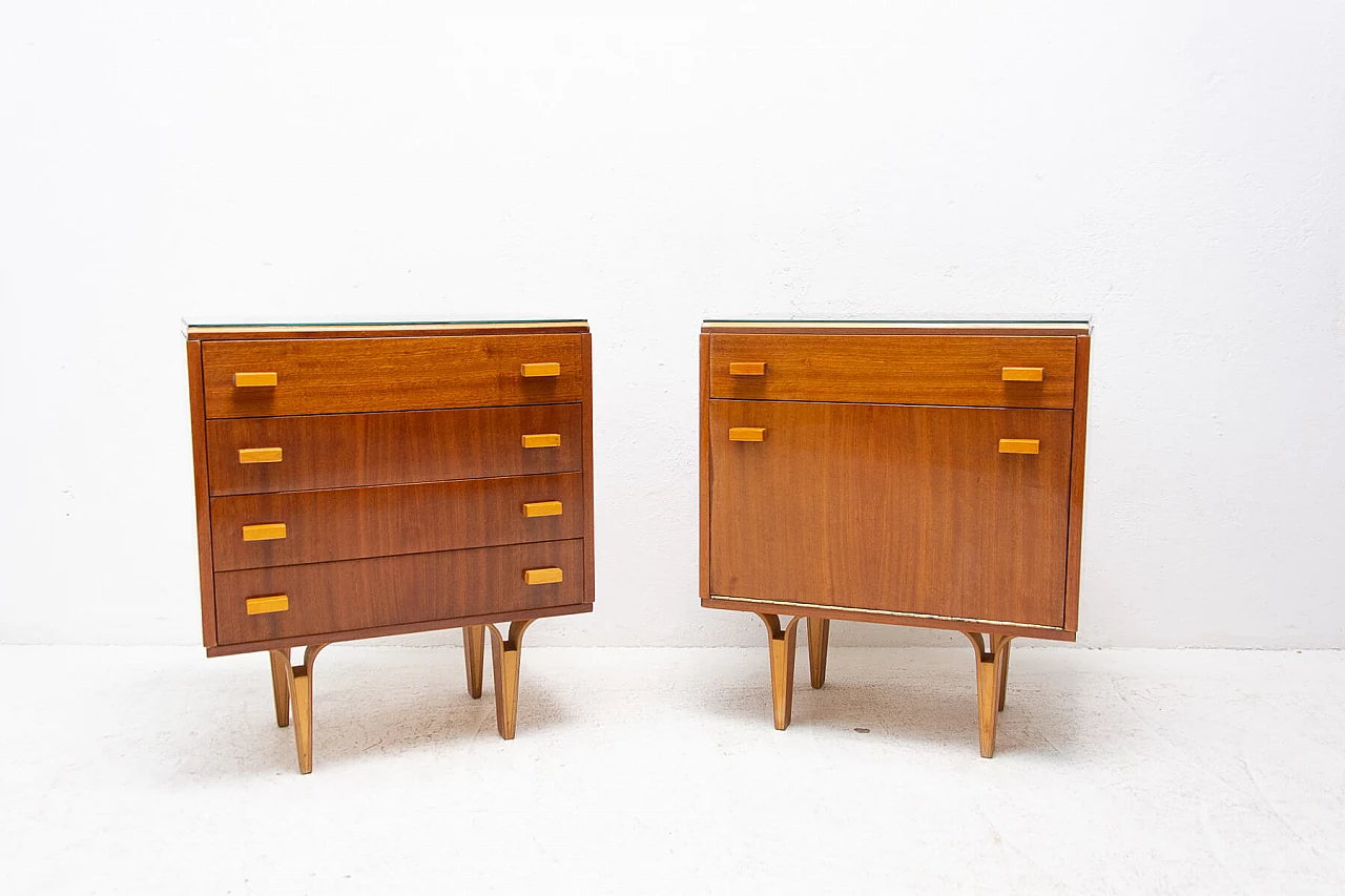 Pair of mahogany nightstands by Frantisek Mezulanik, 1970s 1271377