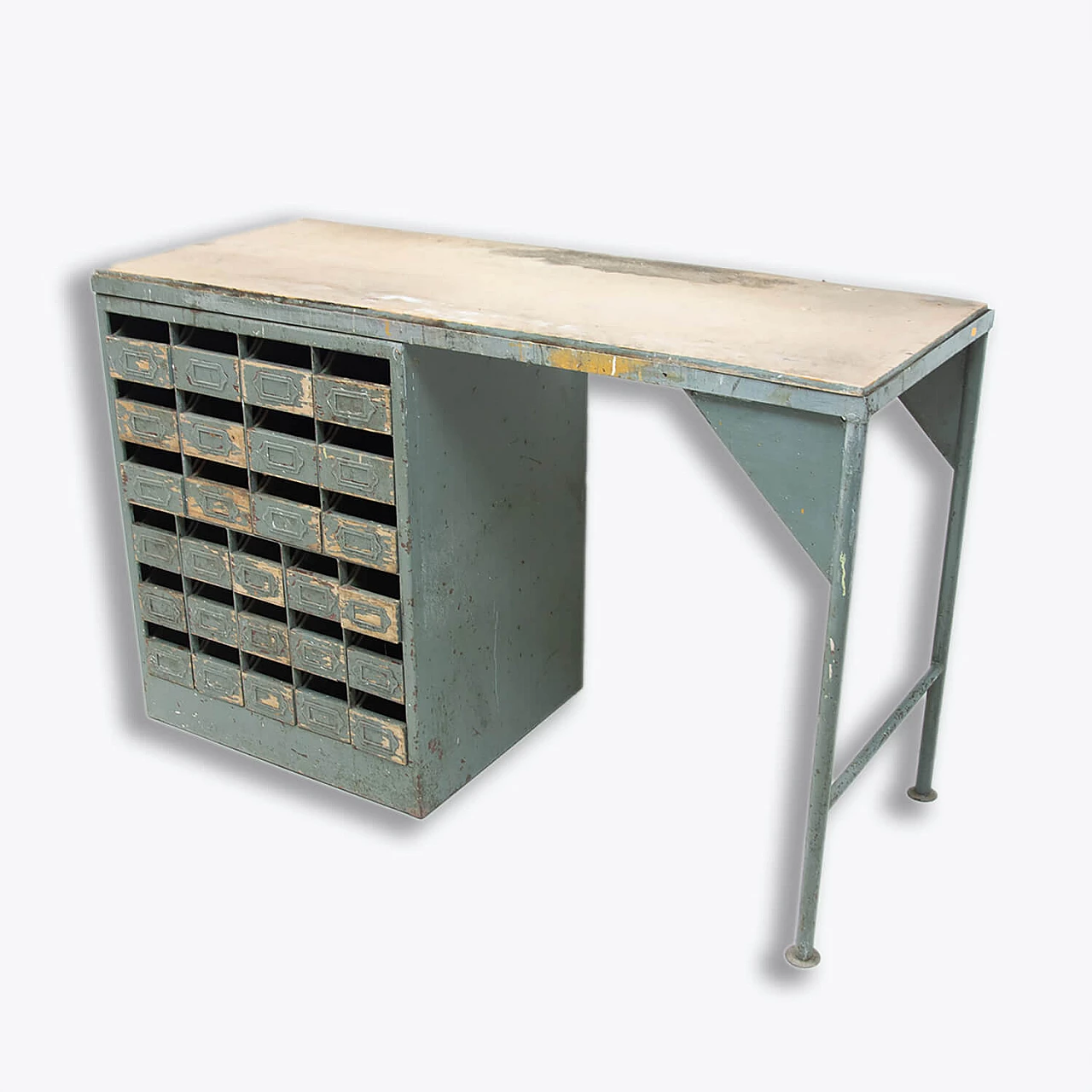 Czechoslovakian industrial iron desk, 50s 1271414