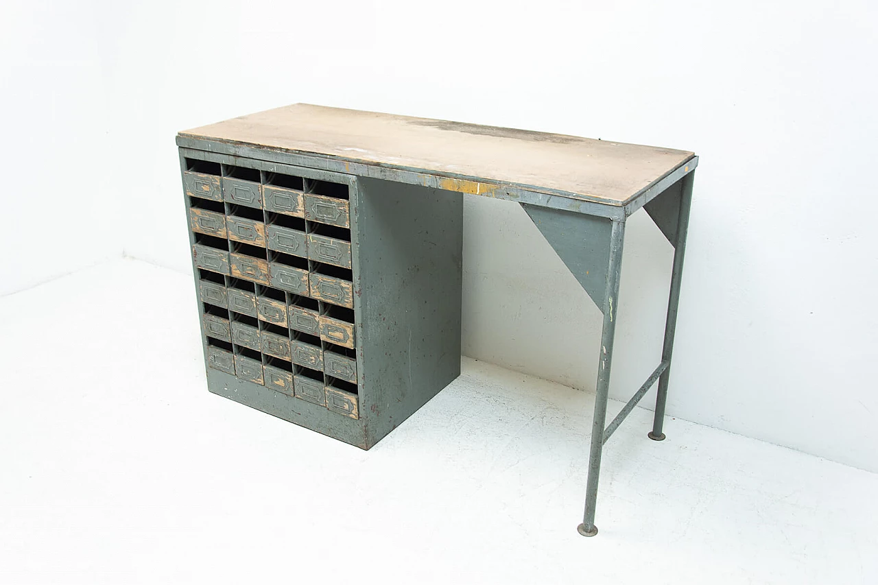 Czechoslovakian industrial iron desk, 50s 1271415