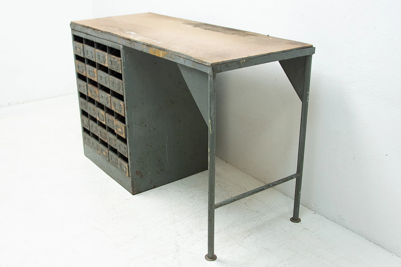 Czechoslovakian industrial iron desk, 50s 1271417