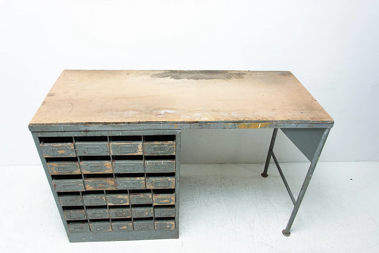Czechoslovakian industrial iron desk, 50s 1271418