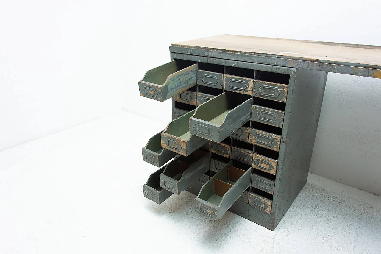 Czechoslovakian industrial iron desk, 50s 1271419