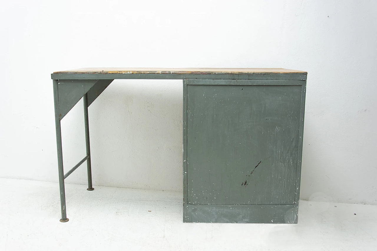 Czechoslovakian industrial iron desk, 50s 1271426