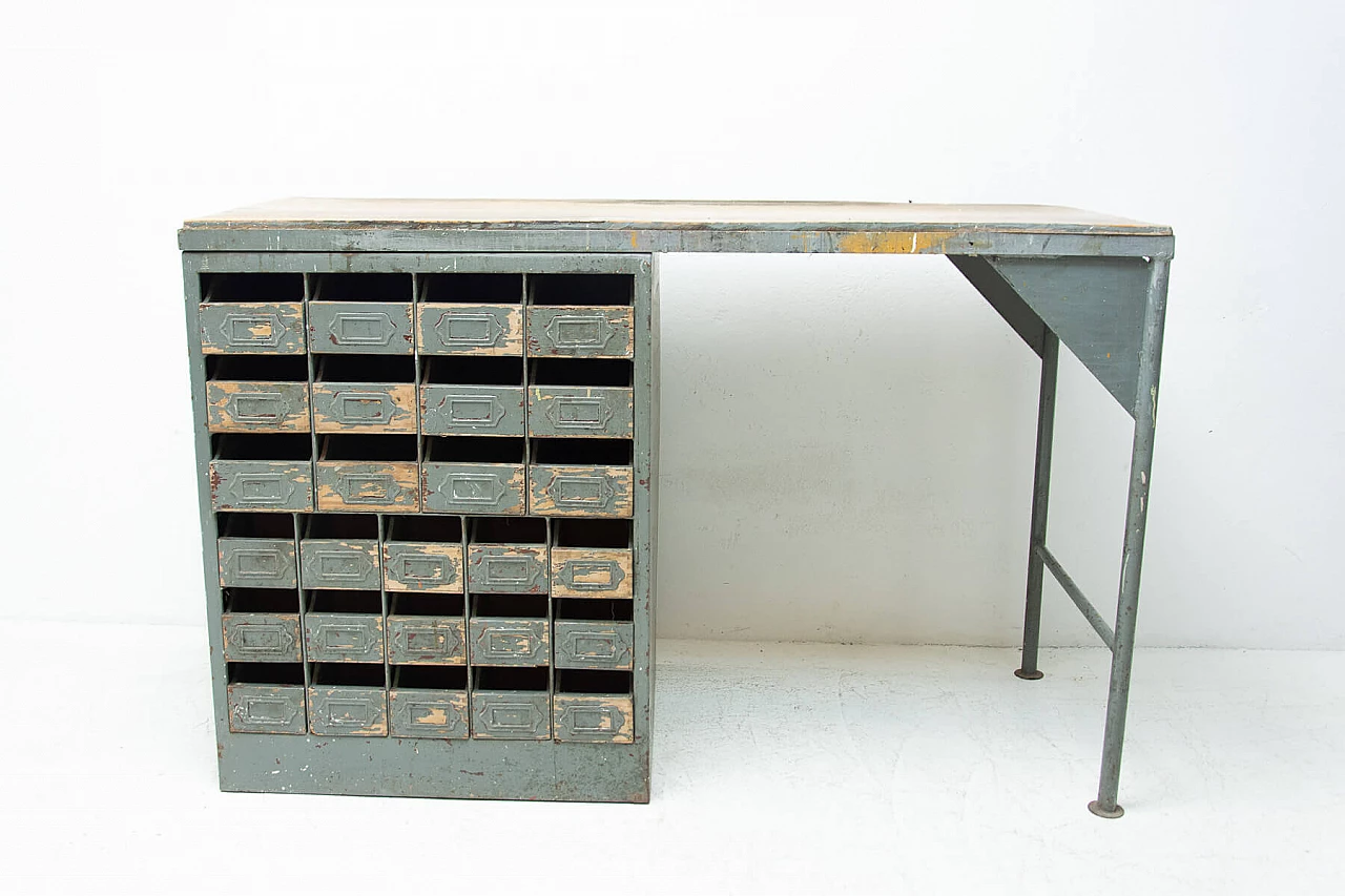 Czechoslovakian industrial iron desk, 50s 1271427