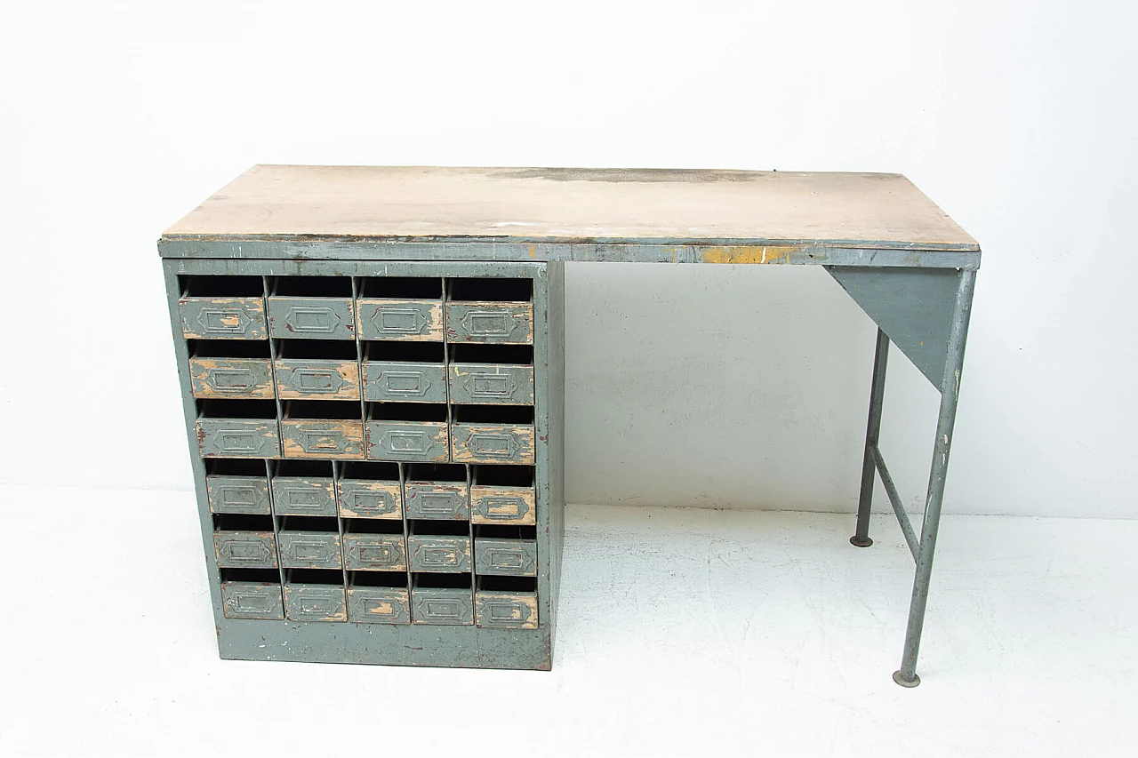 Czechoslovakian industrial iron desk, 50s 1271428