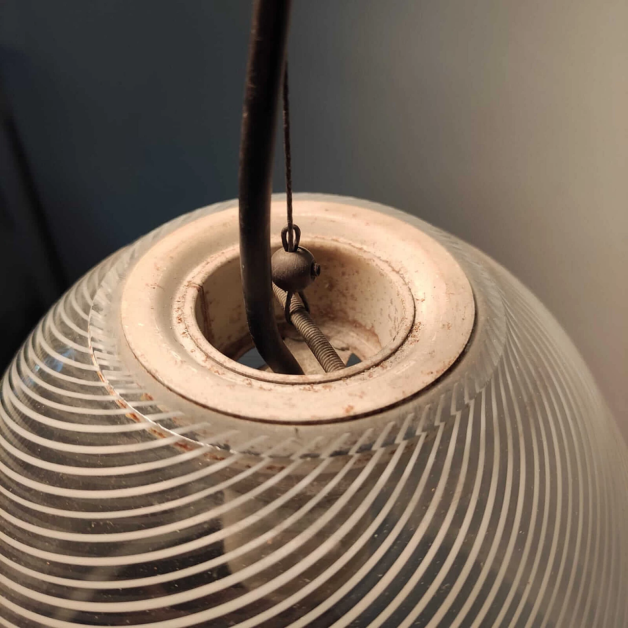 Pair of chandeliers in Murano glass attributed Venini, 60s 1271466