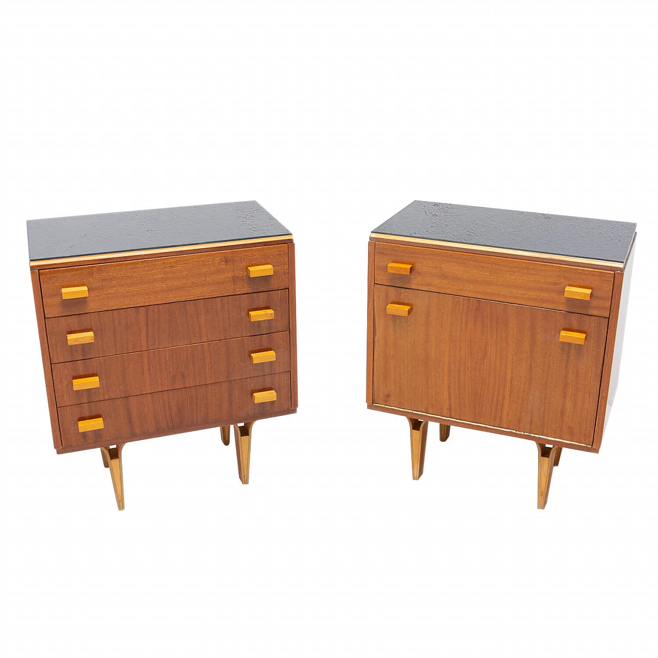 Pair of mahogany nightstands by Frantisek Mezulanik, 1970s 1271518