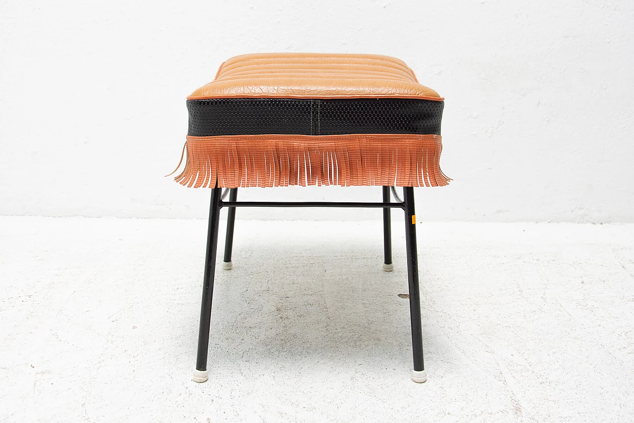 Stool in leather and iron, 60s 1271698
