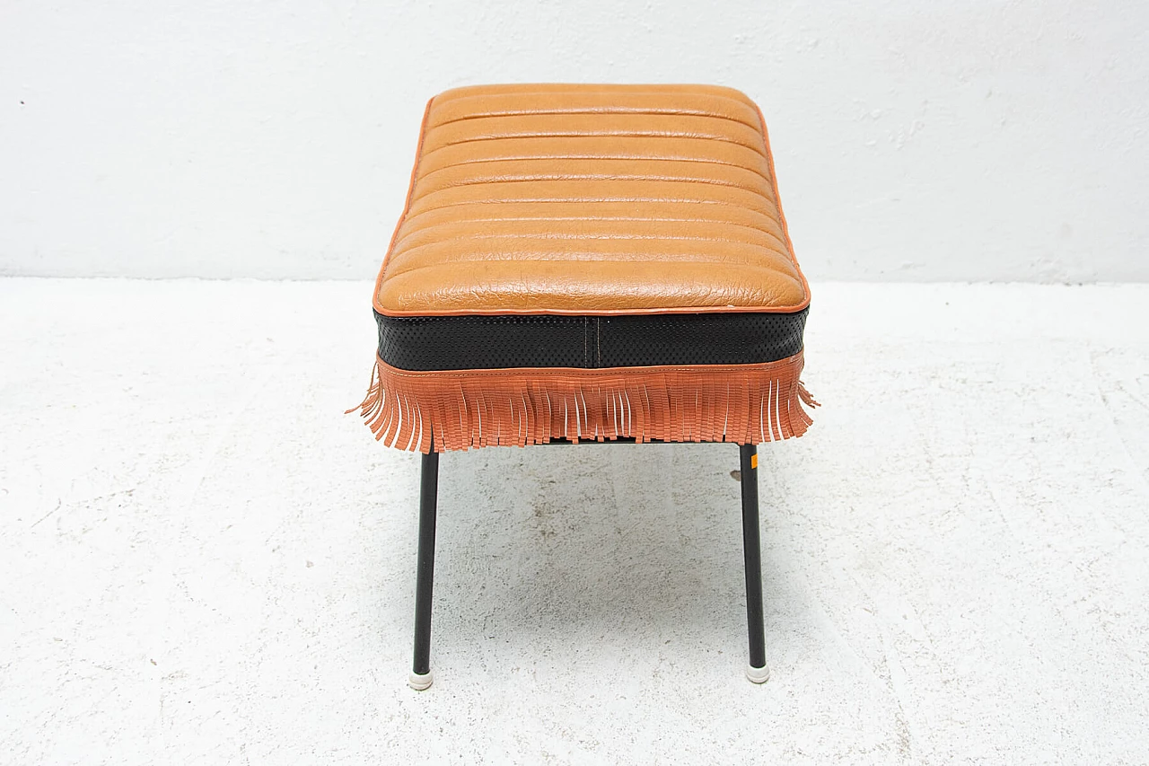 Stool in leather and iron, 60s 1271699