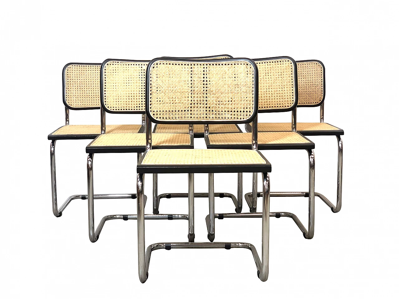 6 Cesca Chairs by Marcel Breuer, 70s 1271758