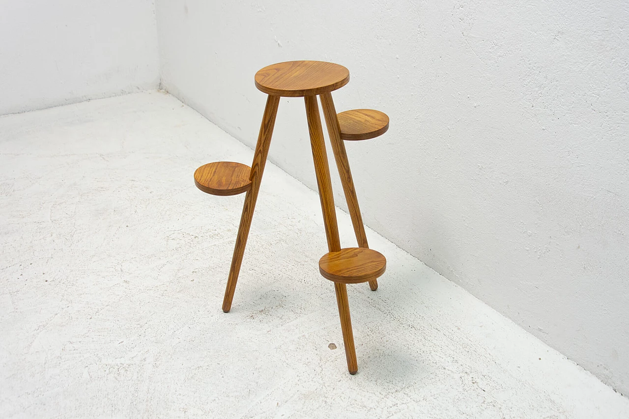 Tavolino o porta piante in legno di faggio di Krásná Jizba, anni '50 1271859