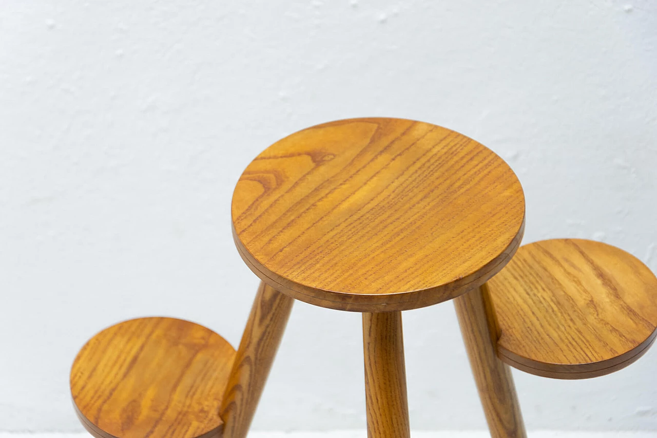 Tavolino o porta piante in legno di faggio di Krásná Jizba, anni '50 1271862