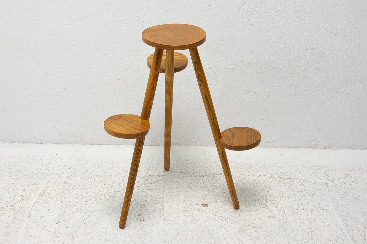 Tavolino o porta piante in legno di faggio di Krásná Jizba, anni '50 1271867