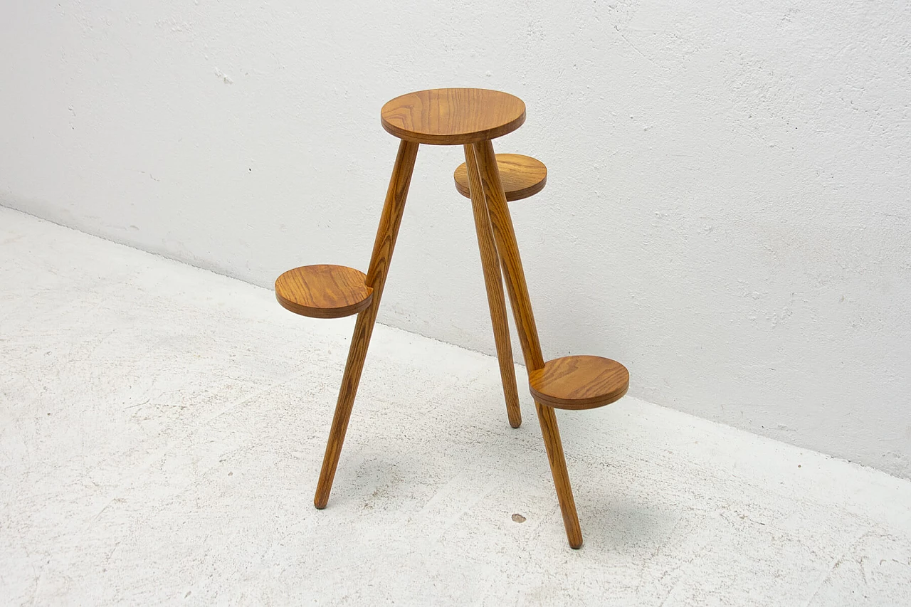 Tavolino o porta piante in legno di faggio di Krásná Jizba, anni '50 1271868