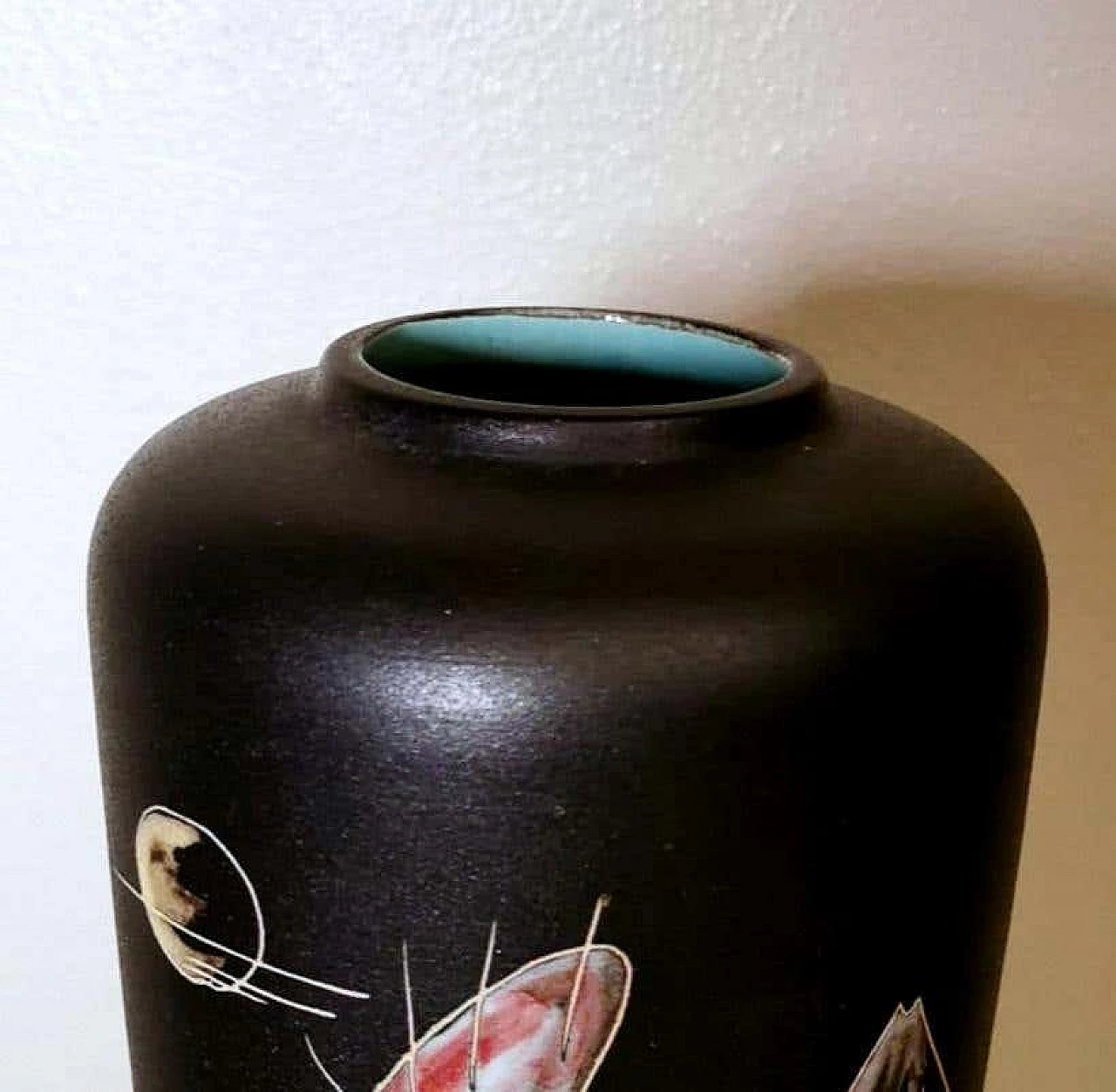 Vase with Japanese decoration in ceramic by Ruscha Keramik, 60s 1271938
