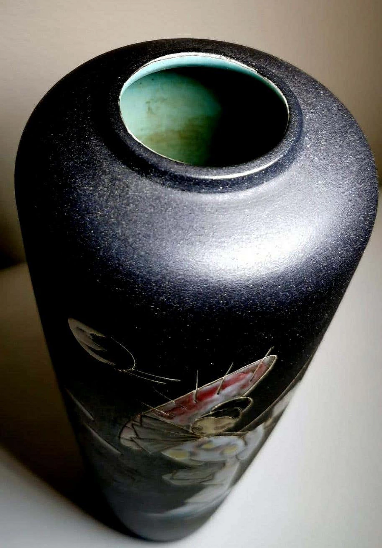 Vase with Japanese decoration in ceramic by Ruscha Keramik, 60s 1271939