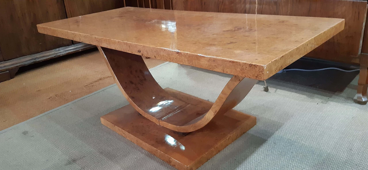 Art Deco coffee table in birch burl, 30s 1272212