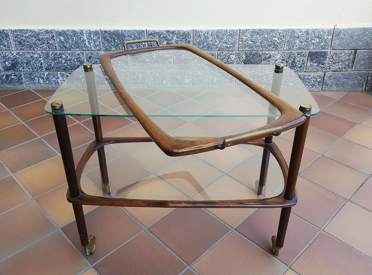 Cart in mahogany by Cesare Lacca, 1950s 1272327