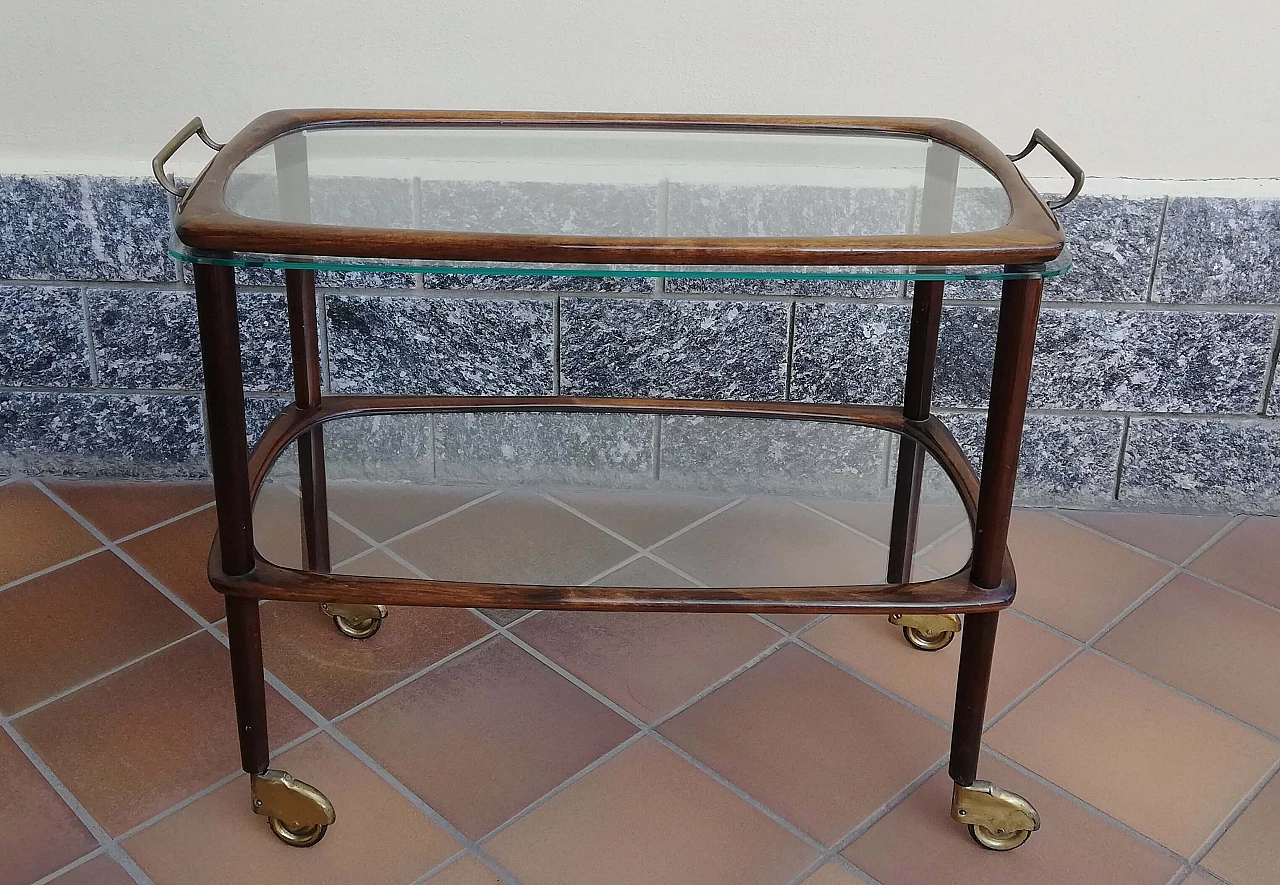 Cart in mahogany by Cesare Lacca, 1950s 1272328