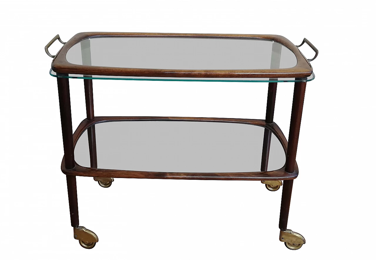 Cart in mahogany by Cesare Lacca, 1950s 1272430