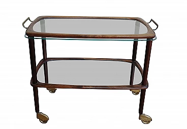 Cart in mahogany by Cesare Lacca, 1950s